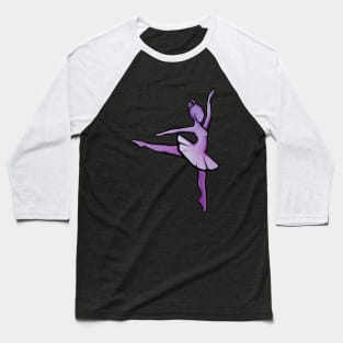 Purple Ballerina Baseball T-Shirt